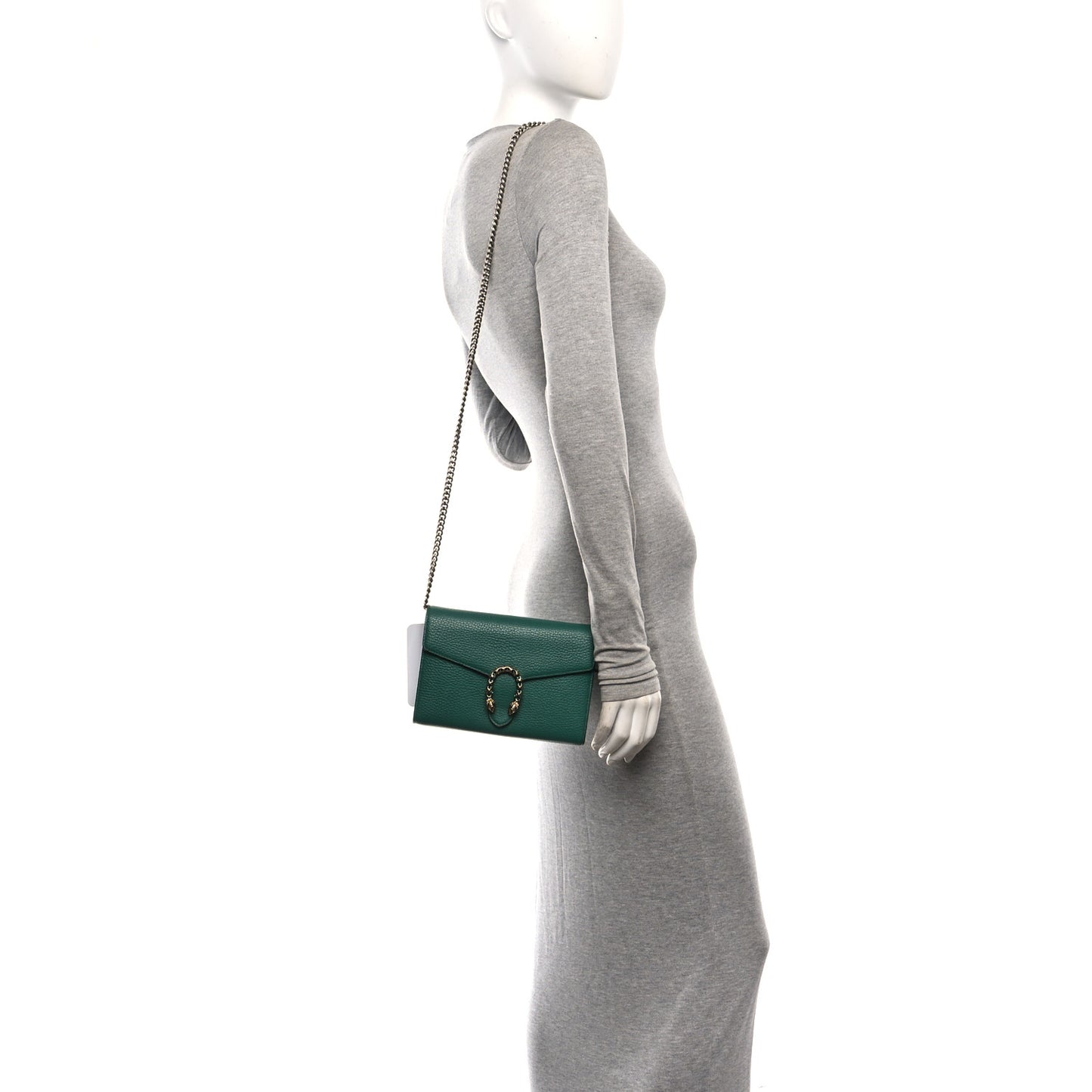Calfskin Mini Dionysus Chain Wallet Emerald