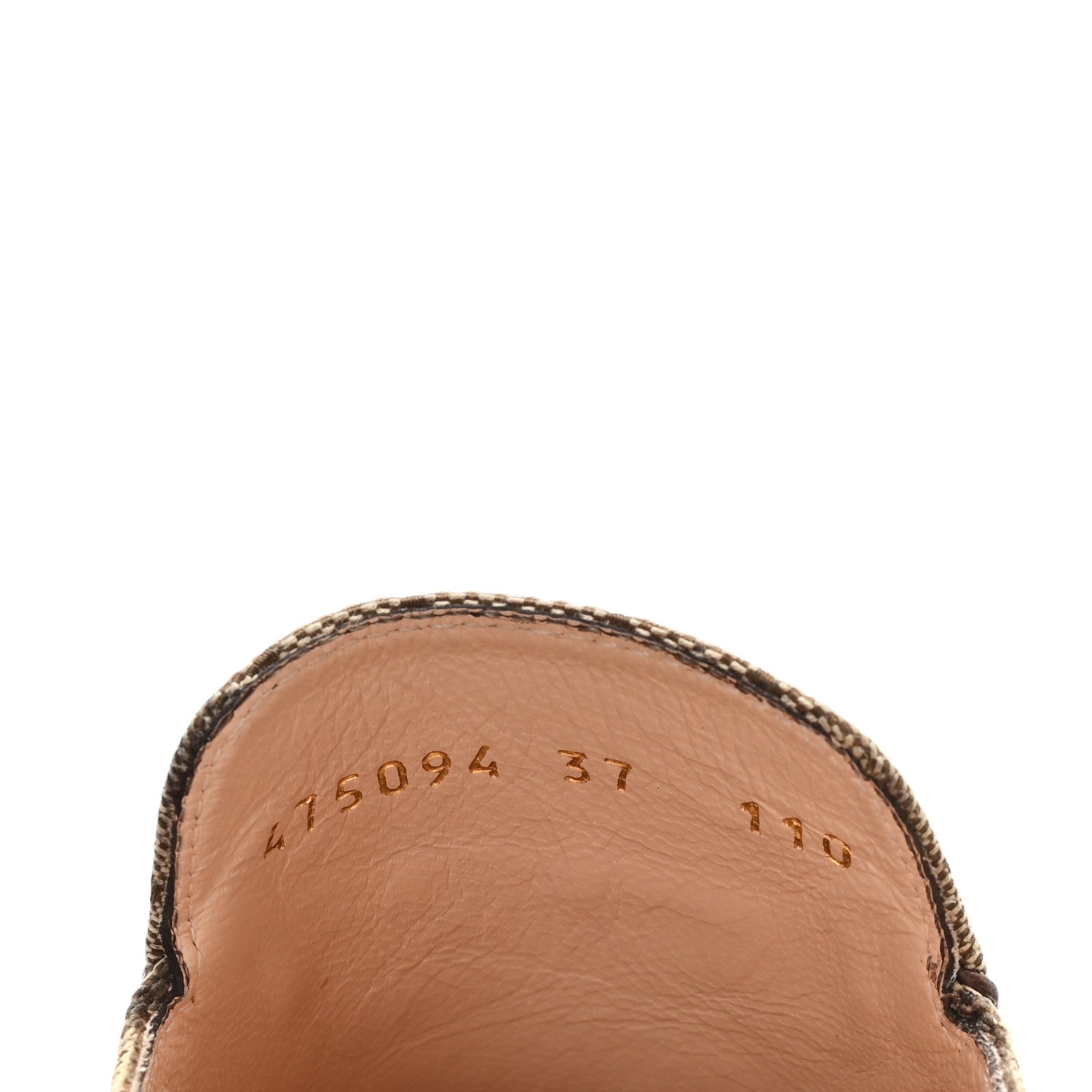 Gucci Monogram Jumbo GG Malaga Kid Womens Princetown Slippers 37 Camel Ebony New Acero Beige 7 of 8