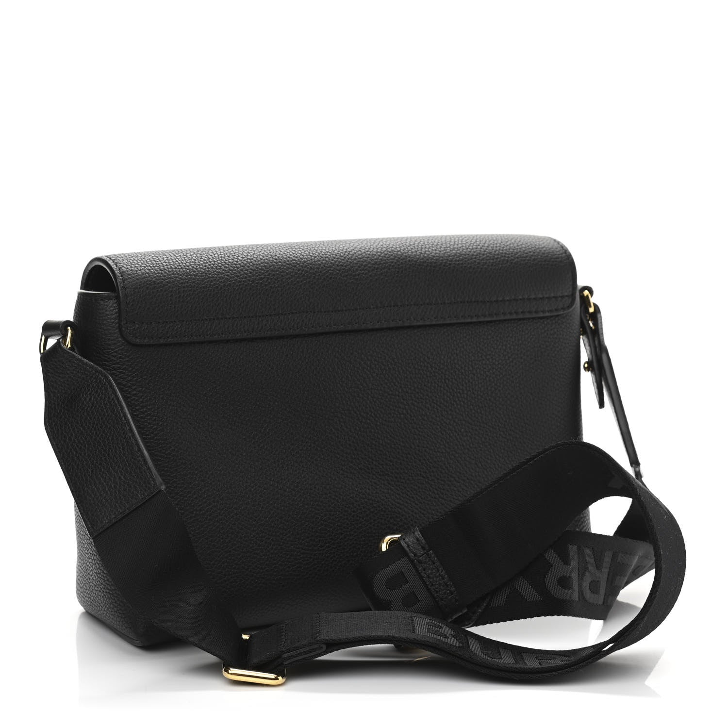 Burberry Grainy Calfskin Vintage Check Note Crossbody Bag Black 3 of 9