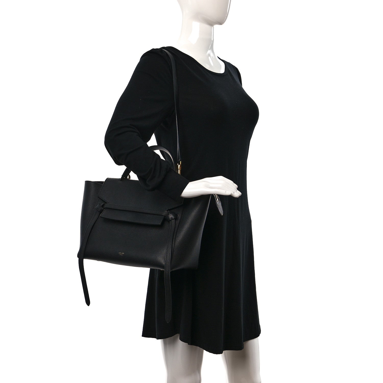 Celine Baby Grained Calfskin Mini Belt Bag Black 2 of 8