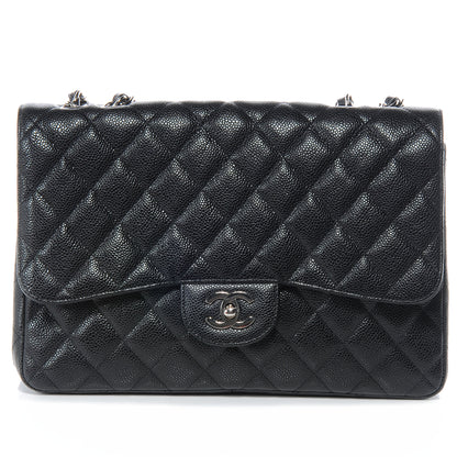 Chanel Caviar Jumbo Single Flap Black 1 of 7