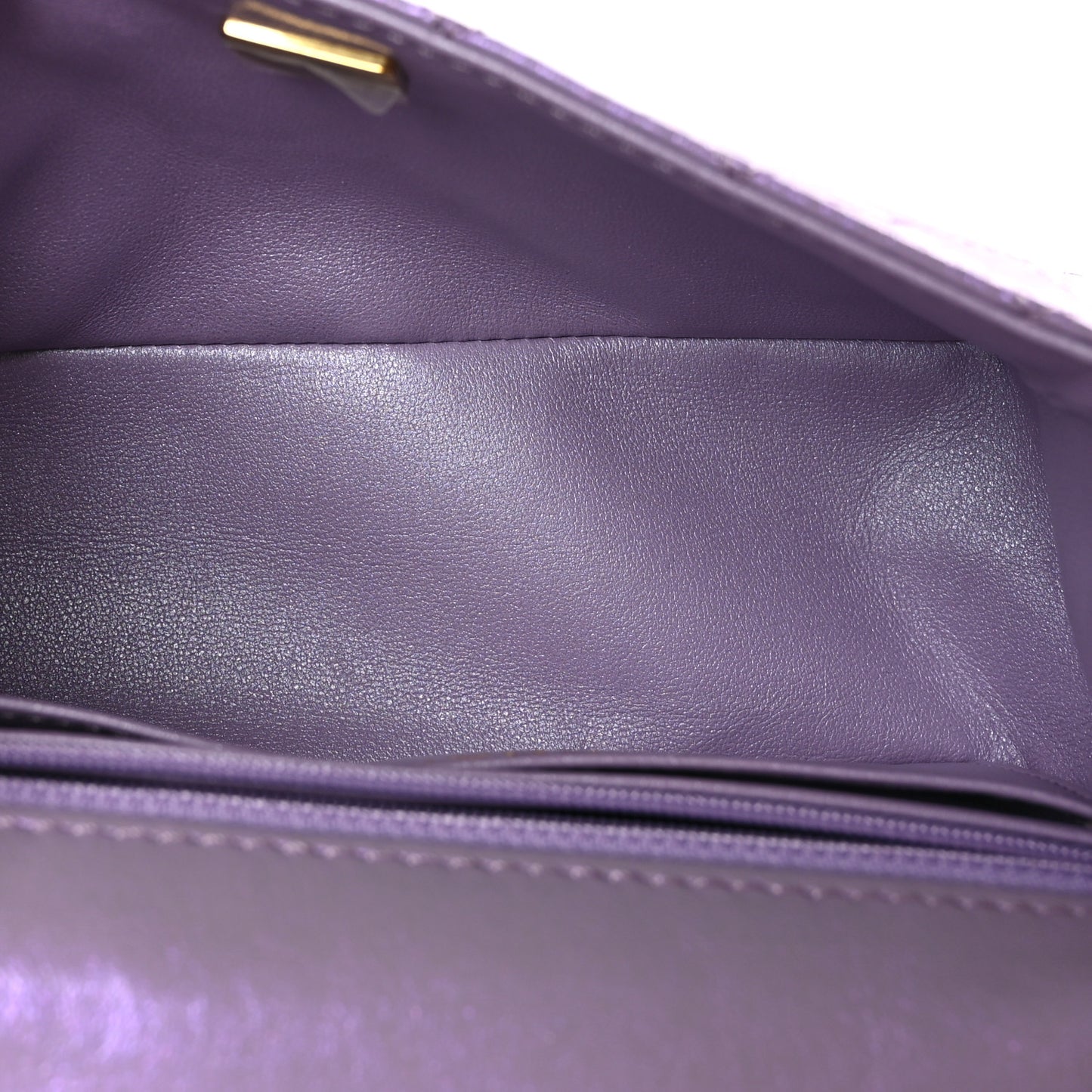 Glittered Aged Calfskin Quilted Mini 2.55 Reissue Flap Lilac