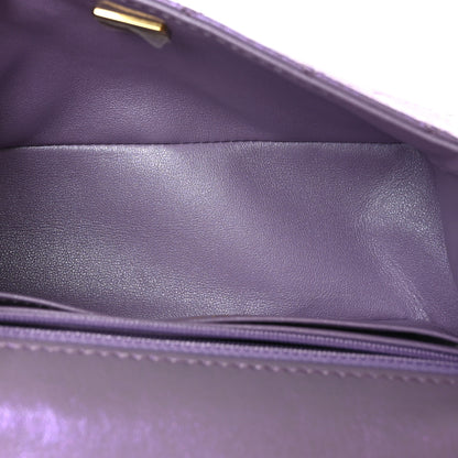 Chanel Glittered Aged Calfskin Quilted Mini 2.55 Reissue Flap Lilac 5 of 11