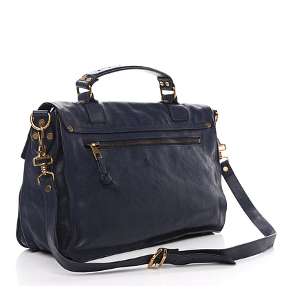 Proenza Schouler Lambskin Medium PS1 Satchel Midnight 2 of 9