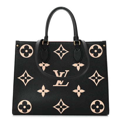 Louis Vuitton Empreinte Monogram Giant Onthego MM Black Beige 1 of 10