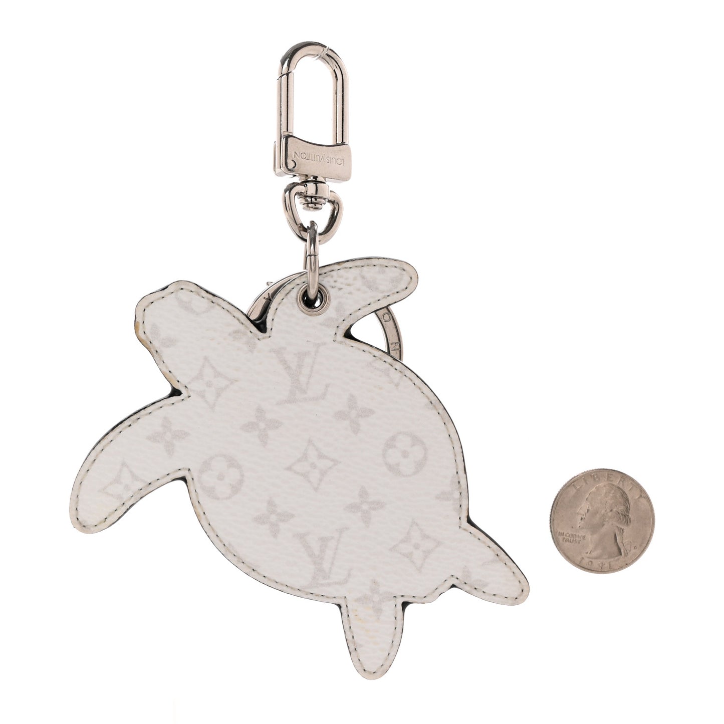 Monogram Turtle Bag Charm Key Holder Green