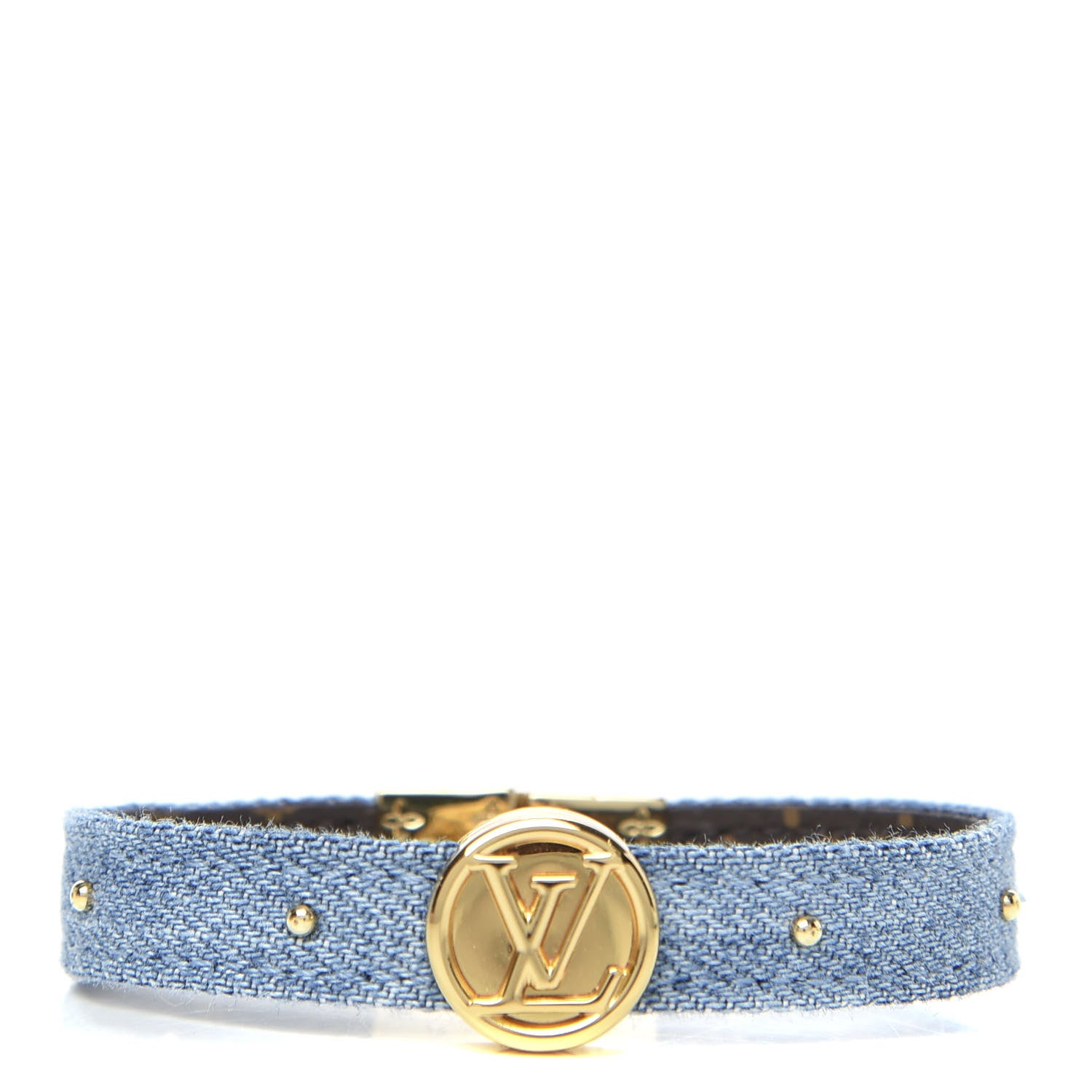 Louis Vuitton Monogram LV Circle Reversible Bracelet 17 Denim 1 of 5