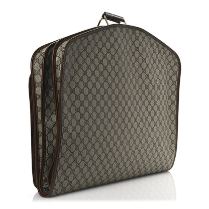 Gucci GG Supreme Monogram Azalea Calfskin Retro Interlocking G Hanger Garment Bag Beige Ebony Brown Sugar 2 of 10
