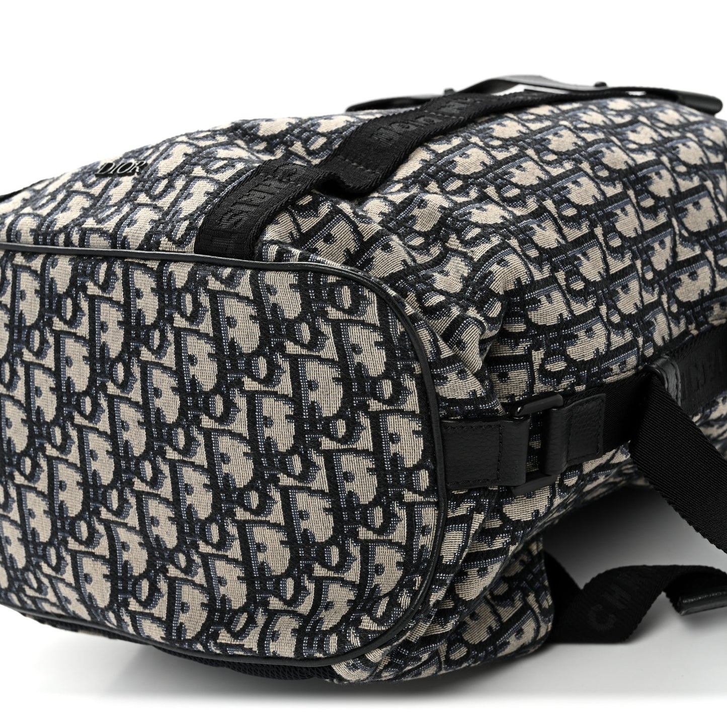 Oblique Calfskin Safari Backpack Navy Blue