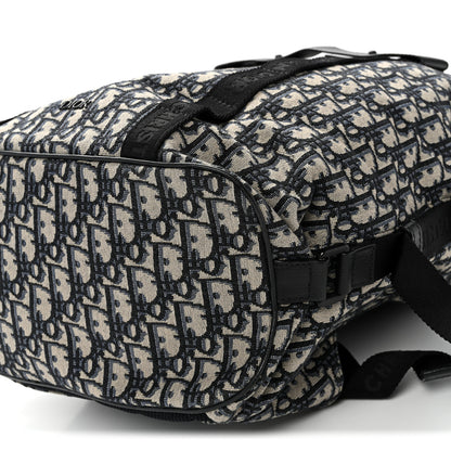 Christian Dior Oblique Calfskin Safari Backpack Navy Blue 10 of 11
