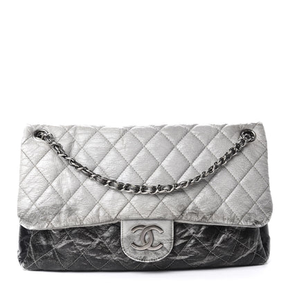 Chanel Vinyl Quilted Jumbo Melrose Degrade Flap Black 1 of 16