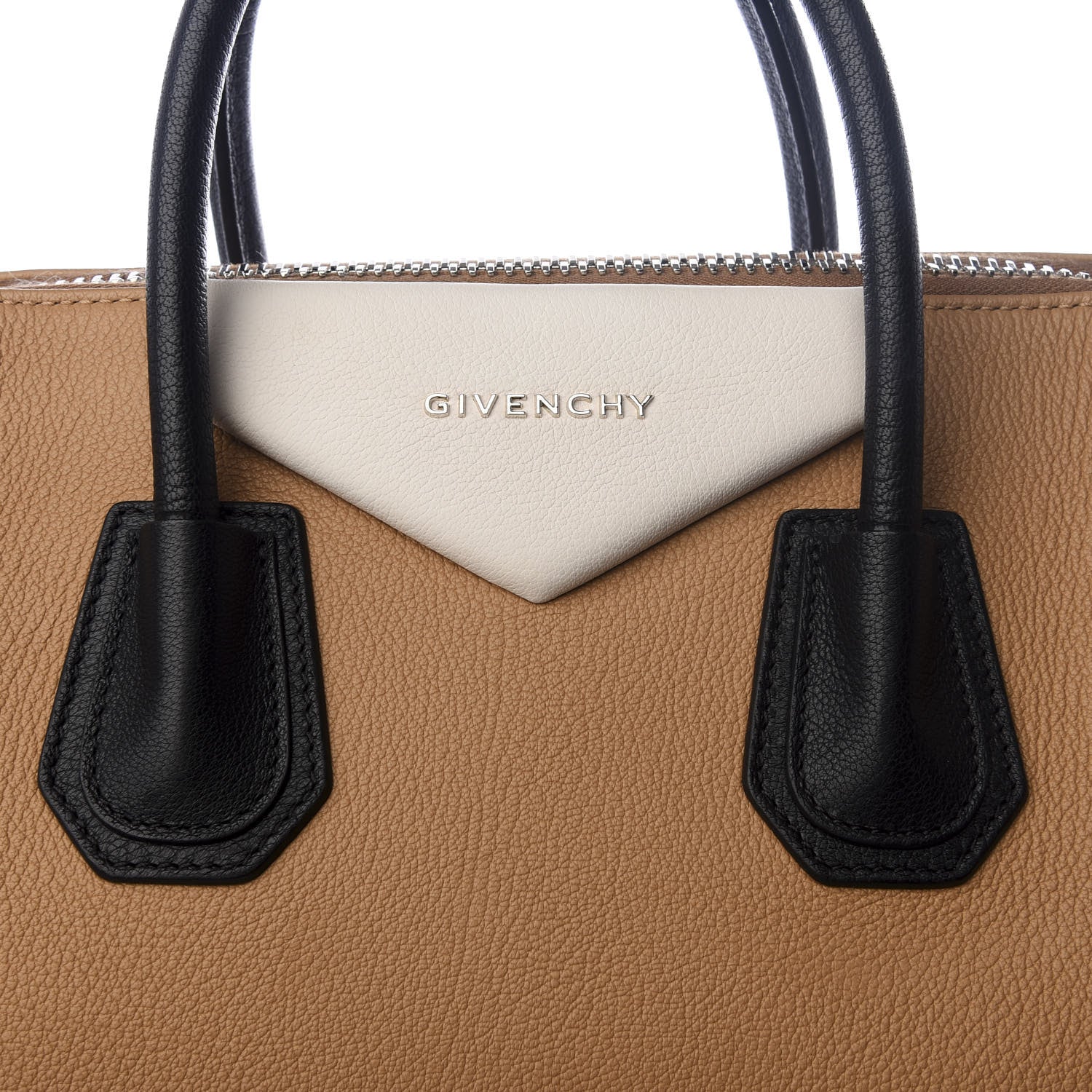 Givenchy Sugar Goatskin Medium Tri-Color Antigona Beige Black White 8 of 8