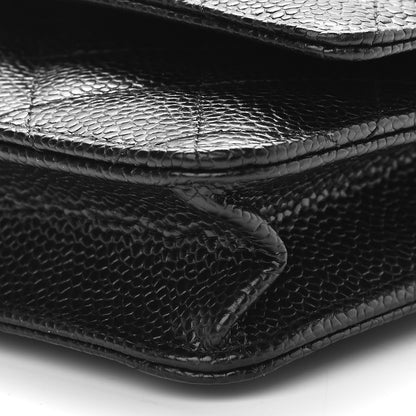 Chanel Caviar Quilted Wallet On Chain WOC Black 10 of 10