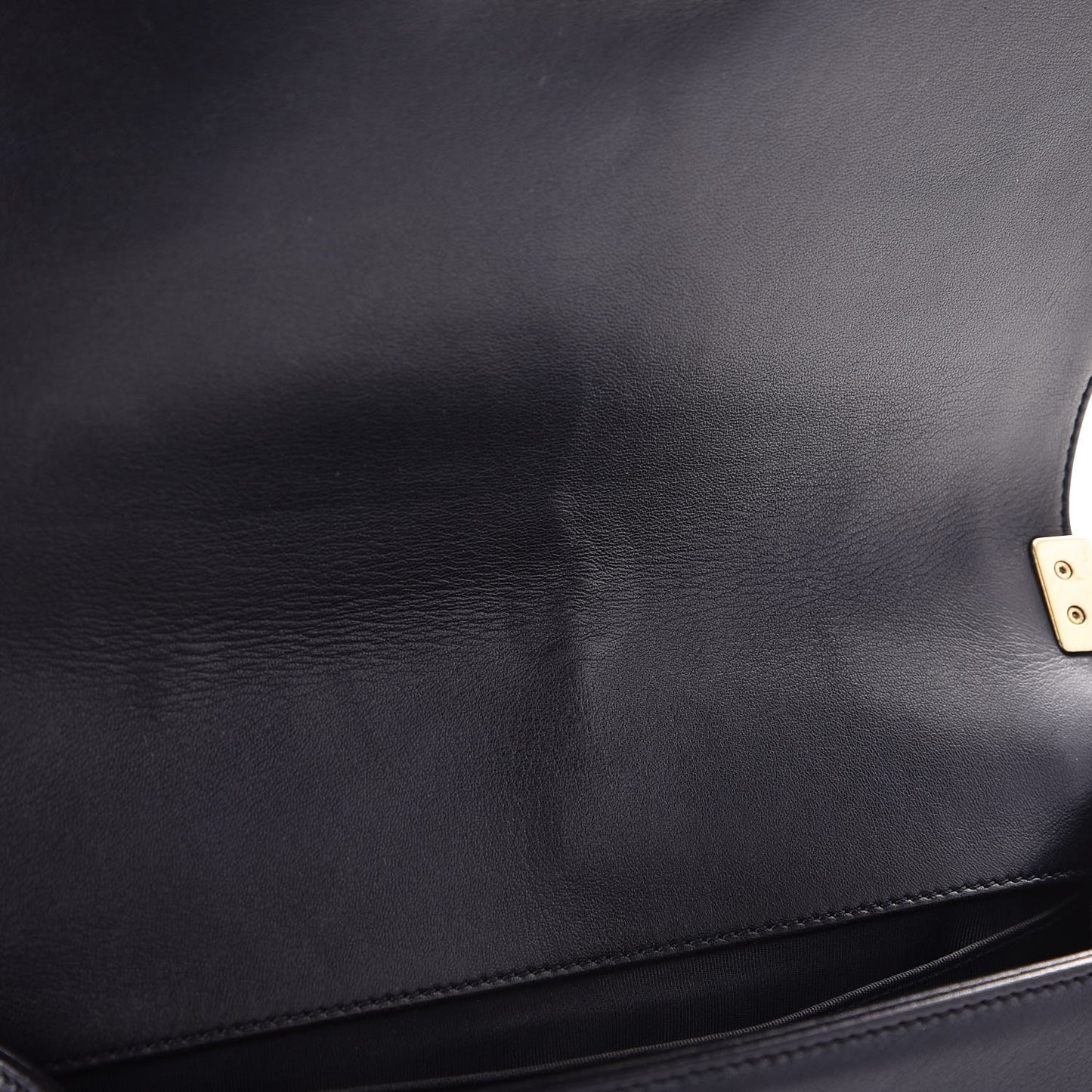 Lambskin Embossed Medium Boy Cube Flap Navy