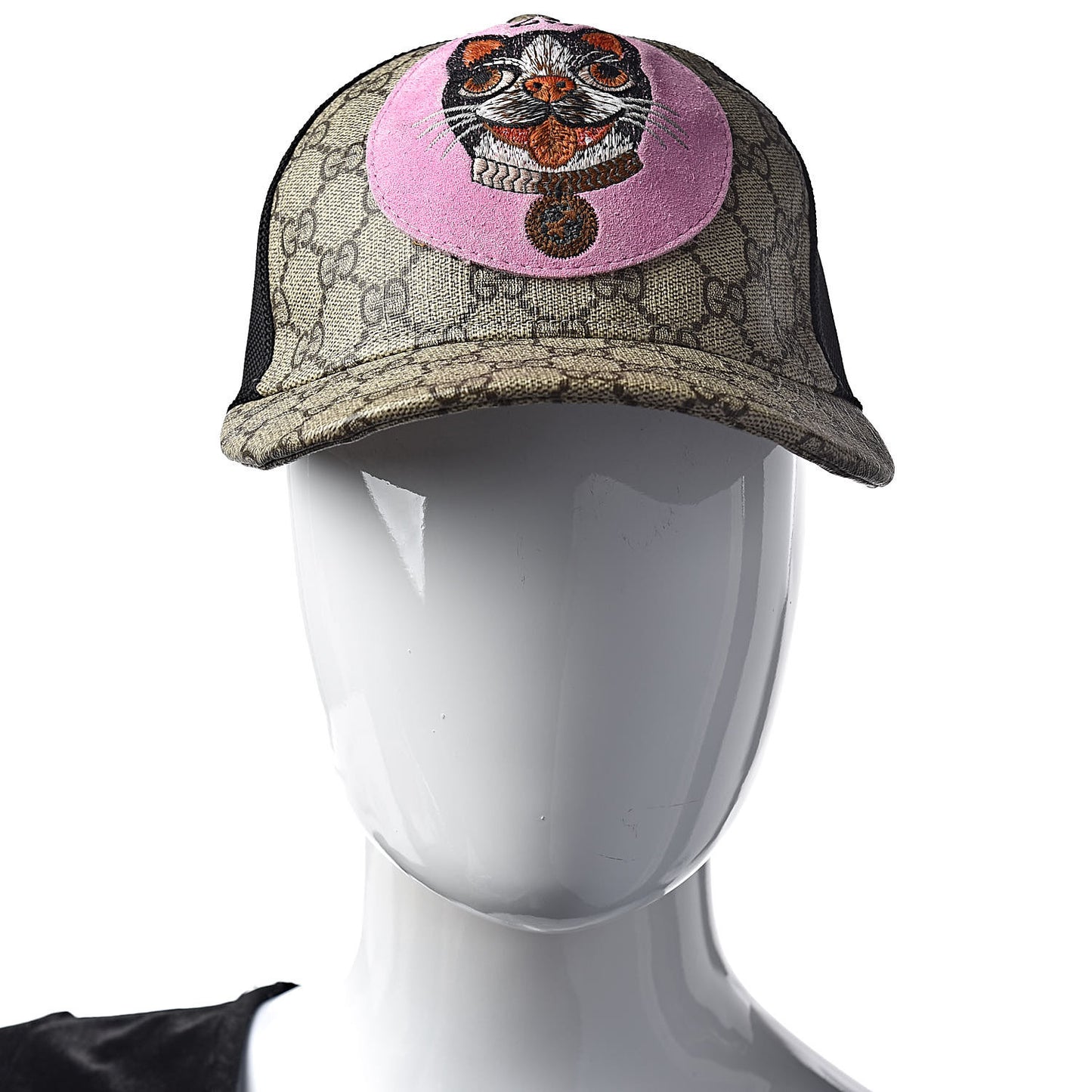 GG Supreme Monogram Bosco Patch Baseball Hat 55 Beige Malva