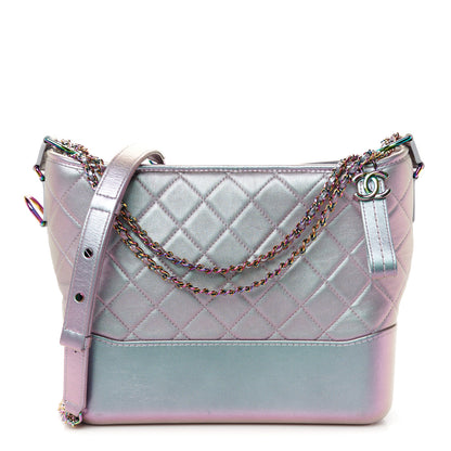 Chanel Iridescent Lambskin Calfskin Quilted Medium Gabrielle Hobo Light Purple 1 of 10