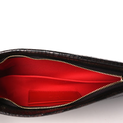 Christian Louboutin Loubitwist Crocodile Embossed Clutch Black 6 of 9