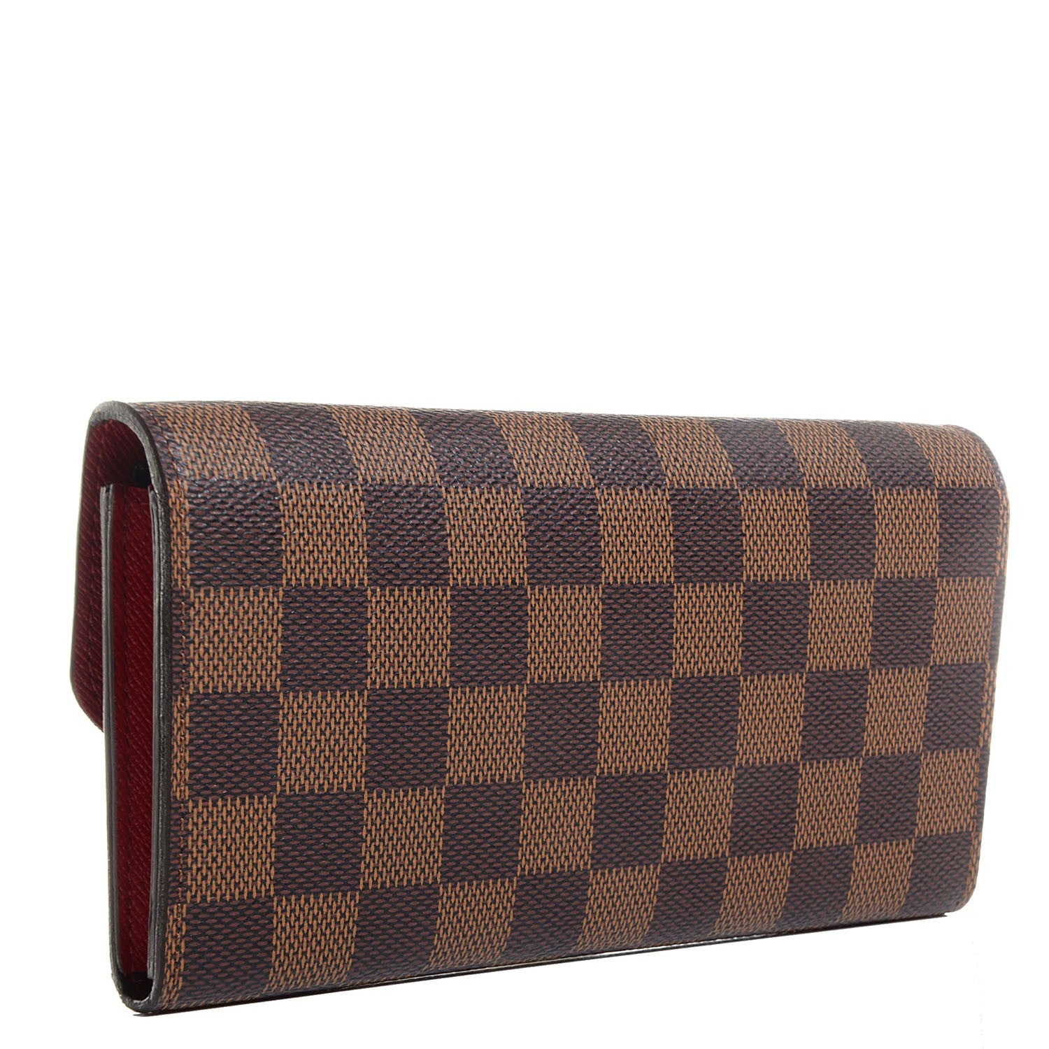Louis Vuitton Damier Ebene Emilie Wallet Red 3 of 8