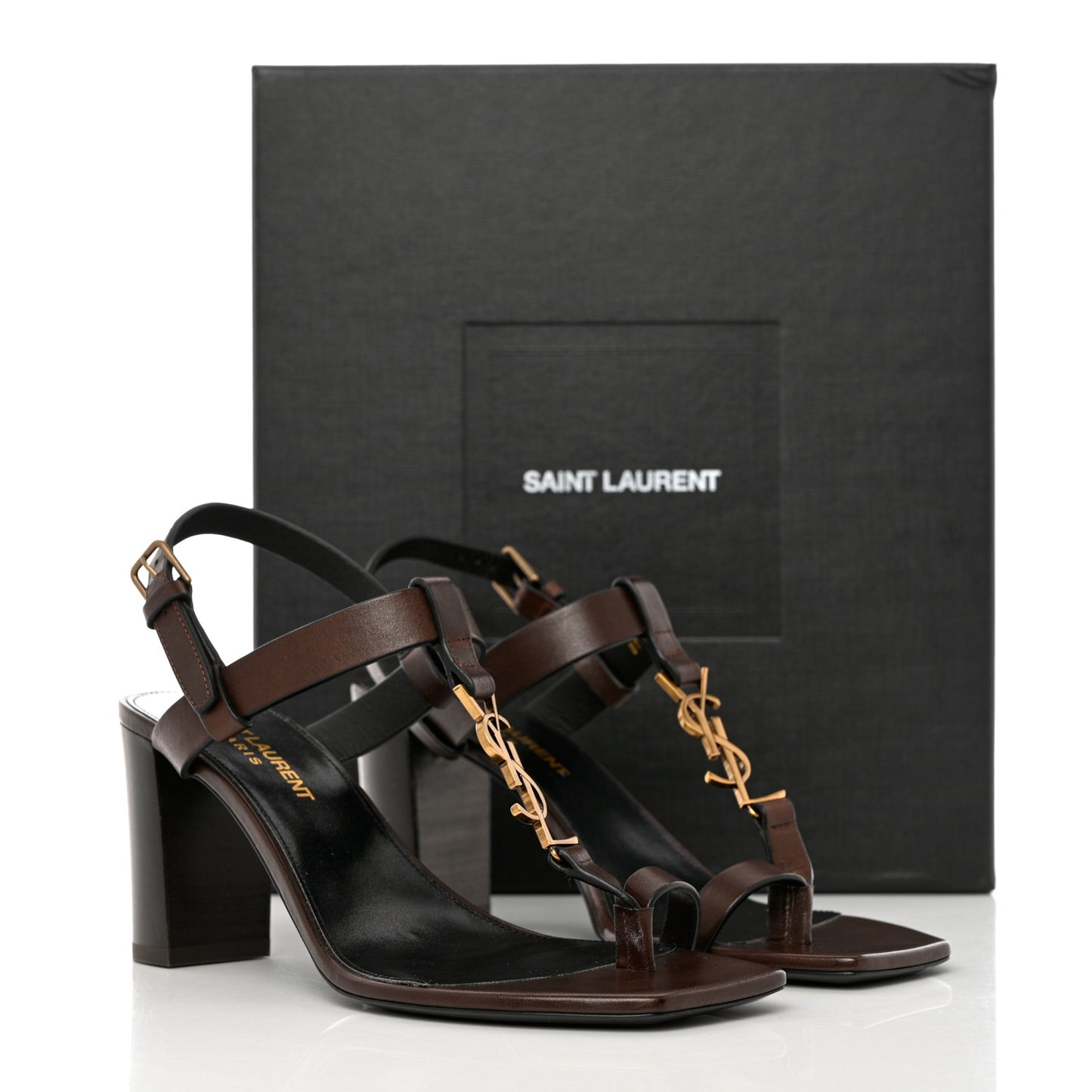 Calfskin Cassandra Sandals 36.5 Brown