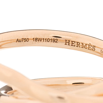 Hermes 18K Rose Gold MM Vertige Coeur Ring 51 5.75 5 of 5