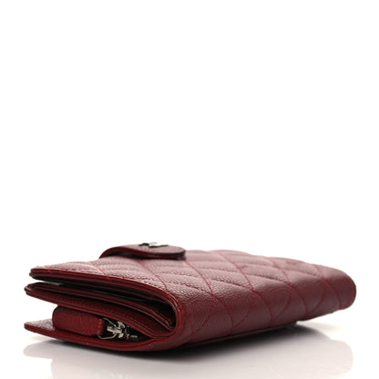 Chanel Caviar Quilted Zipped Pocket Wallet Red 4 of 10