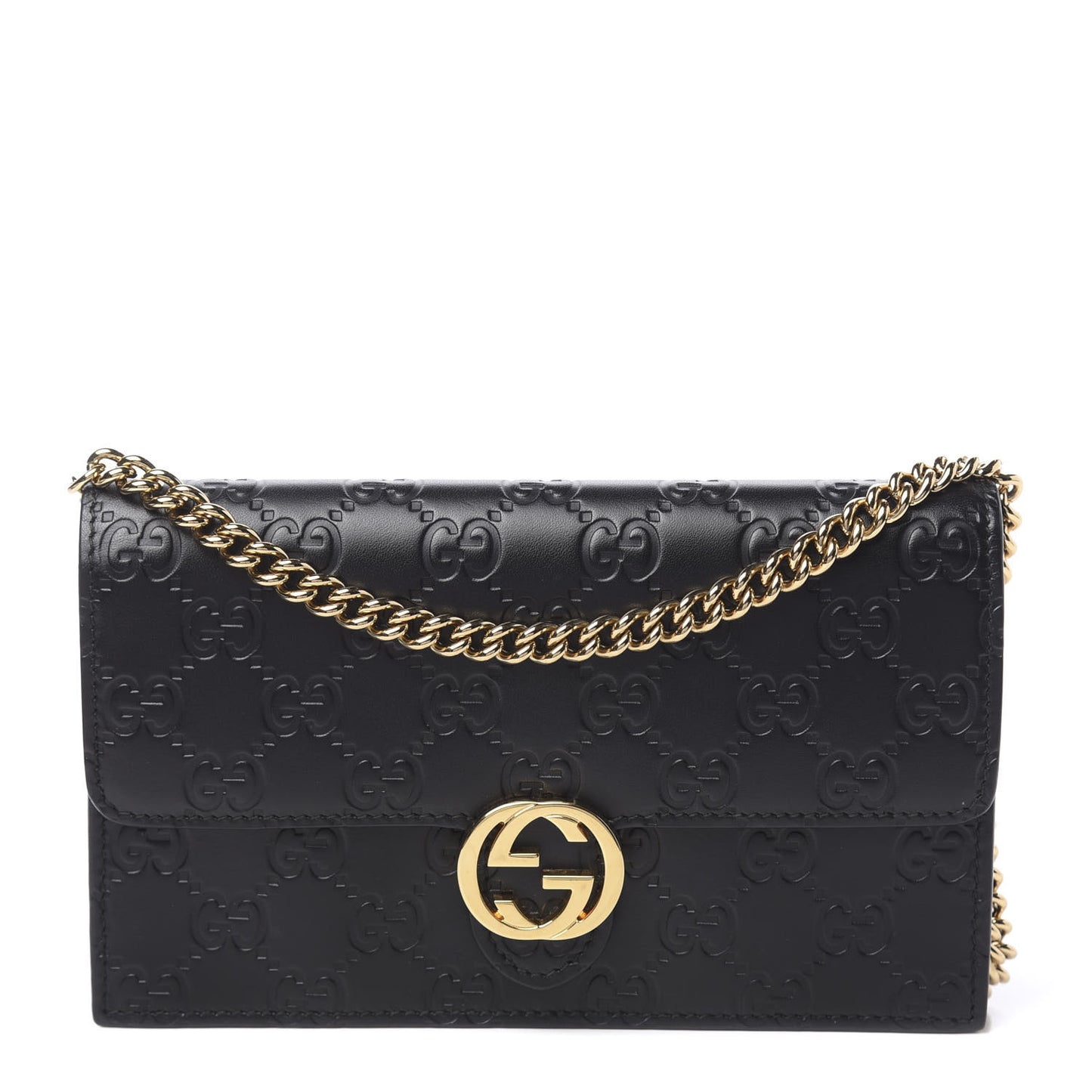 Guccissima Icon Chain Wallet Black