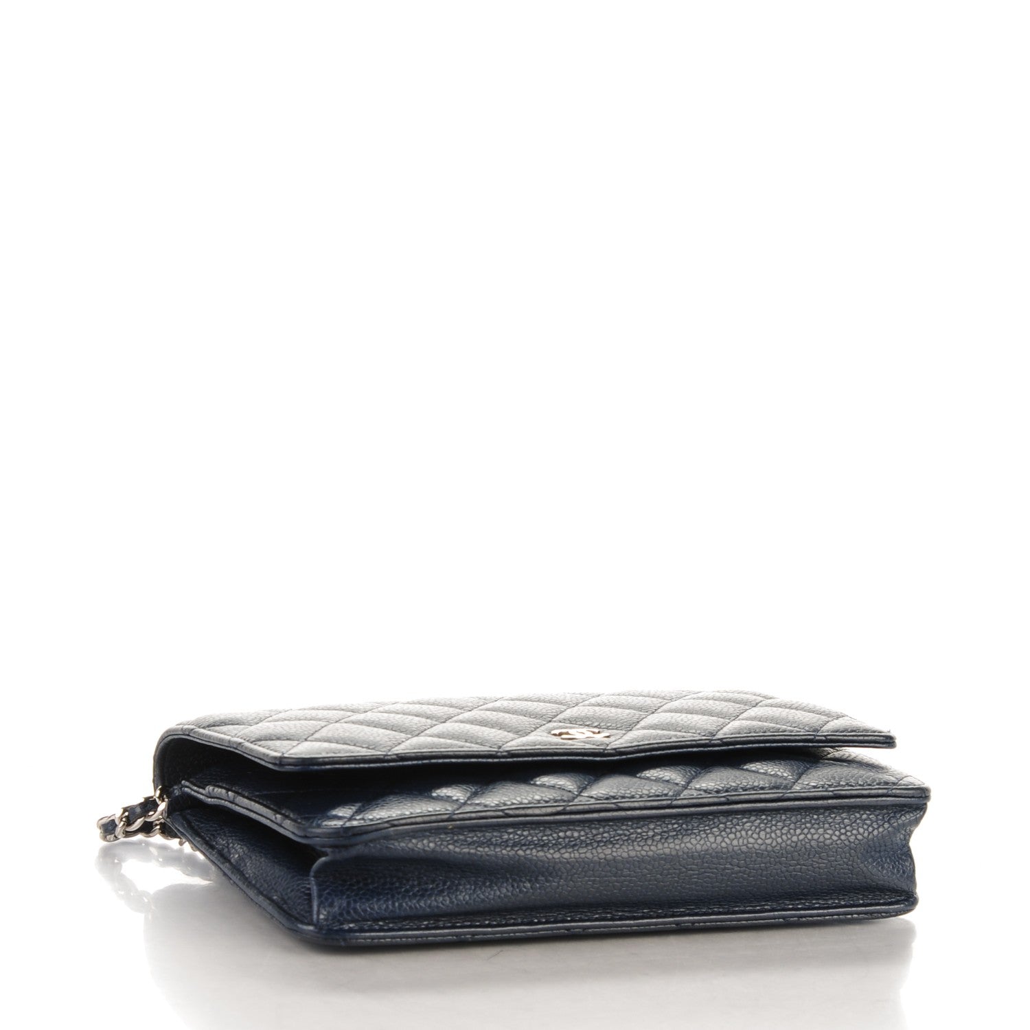 Chanel Caviar Quilted Wallet On Chain WOC Navy Blue 5 of 8