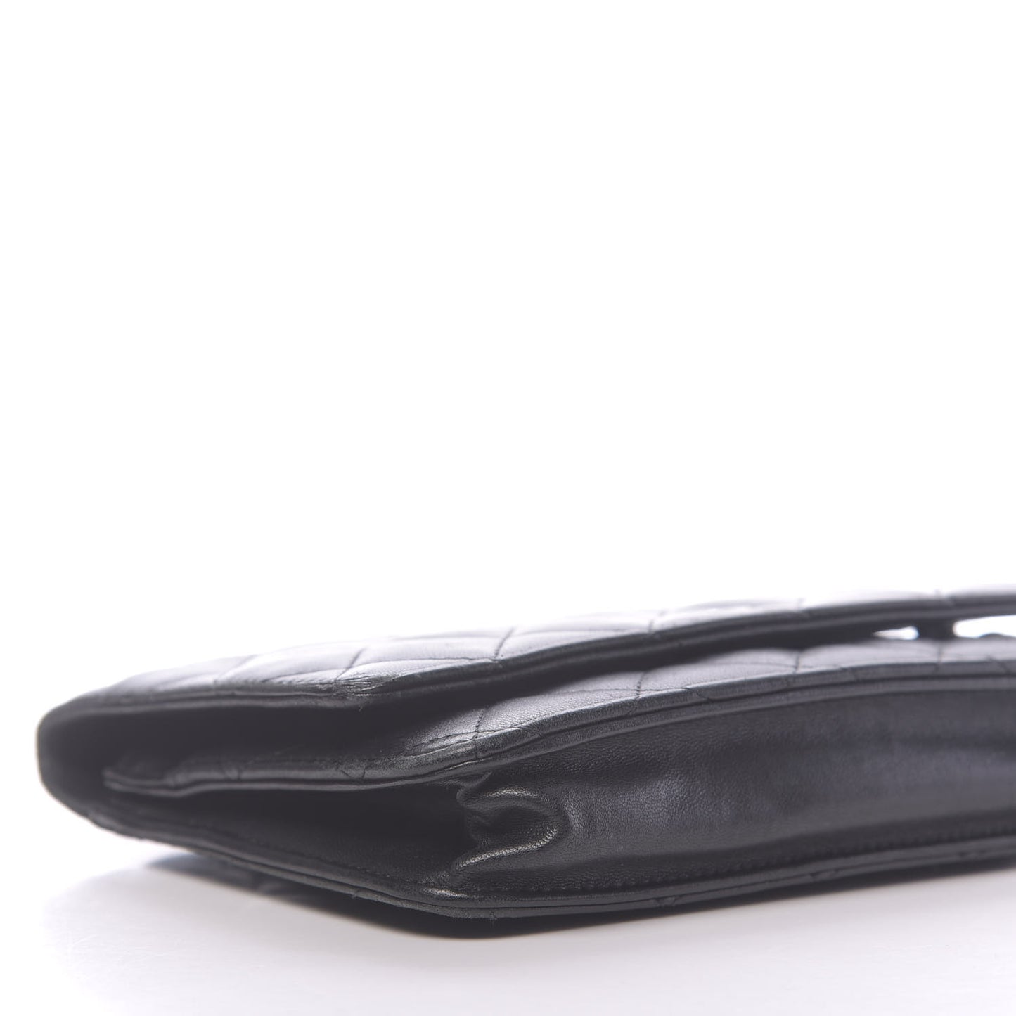 Lambskin Quilted Wallet On Chain WOC Black