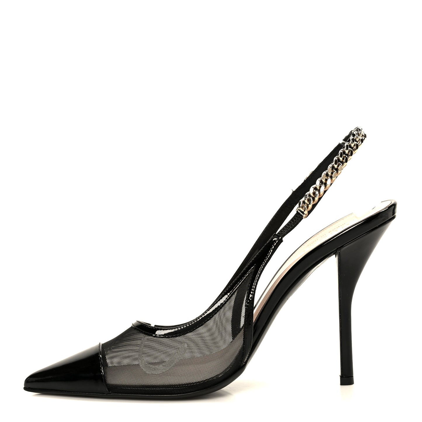 Tela Retino Patent Signoria 105mm Slingback Pumps 40 Black
