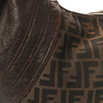 Fendi Zucca Nappa Nuvolata Vitello Tortuga Large Spy Hobo Tobacco Moro 9 of 13
