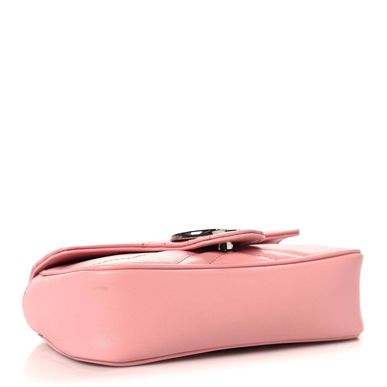 Gucci Calfskin Matelasse Super Mini GG Marmont Shoulder Bag Wild Rose 4 of 12