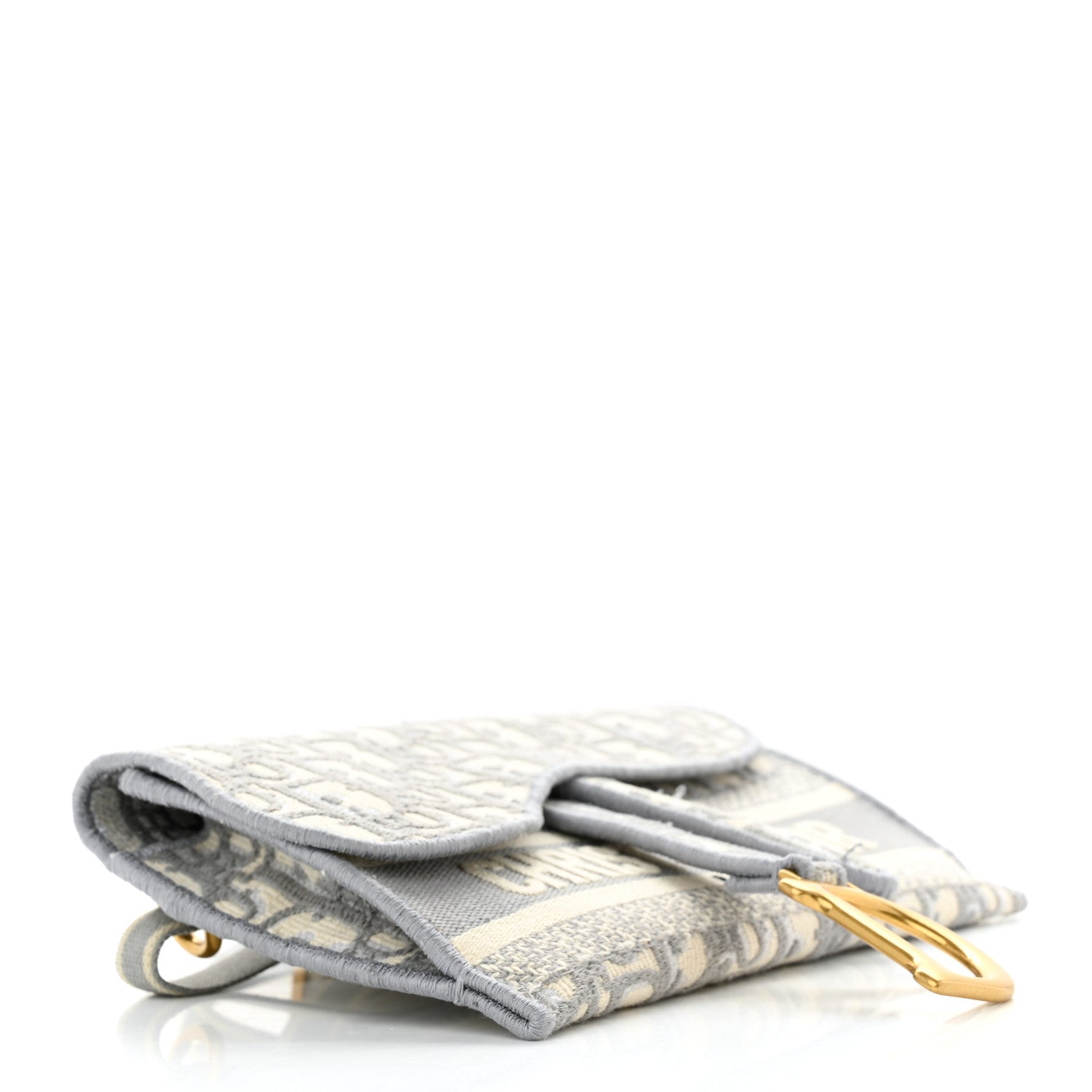 Christian Dior Oblique Slim Saddle Pouch Grey 4 of 11