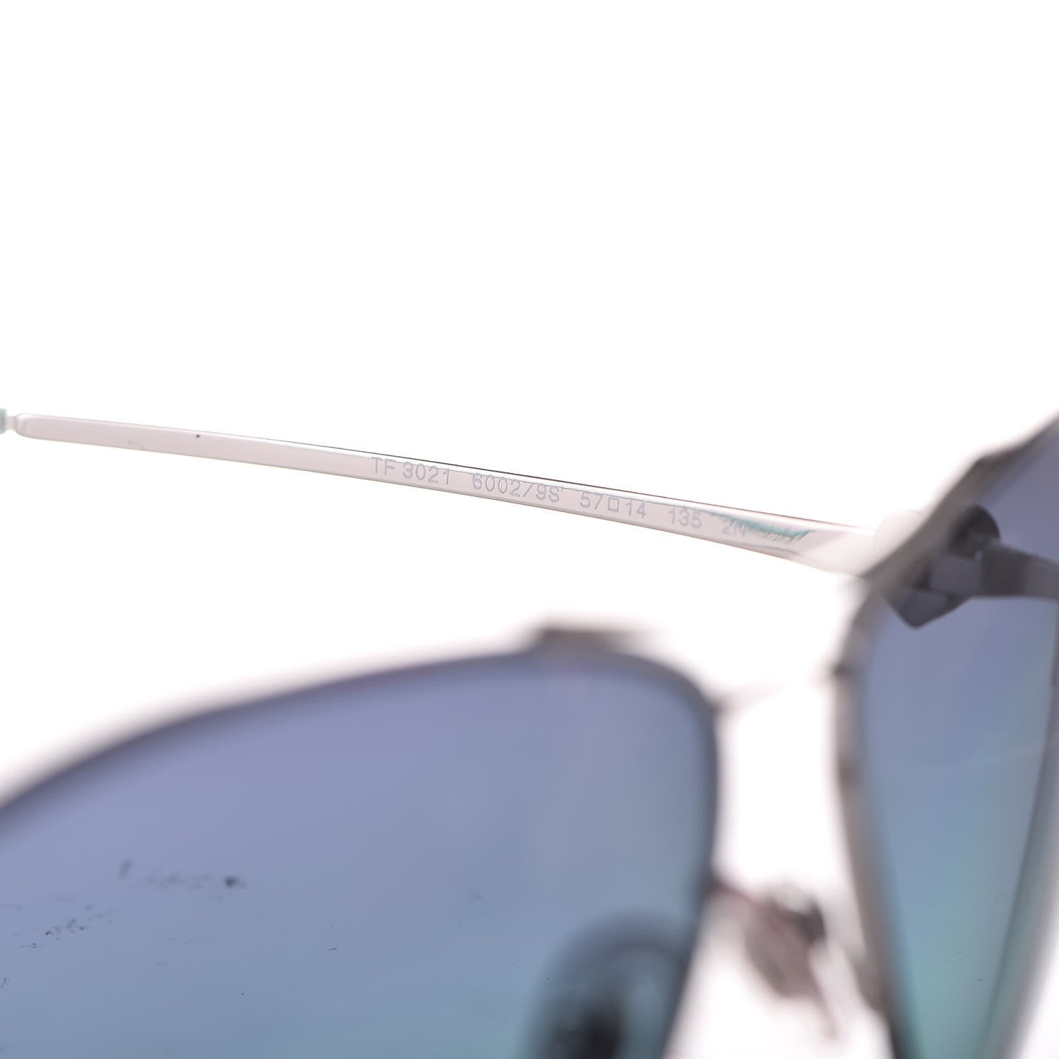 Tiffany TF3021 6002/9S Sunglasses Silver Blue 6 of 8