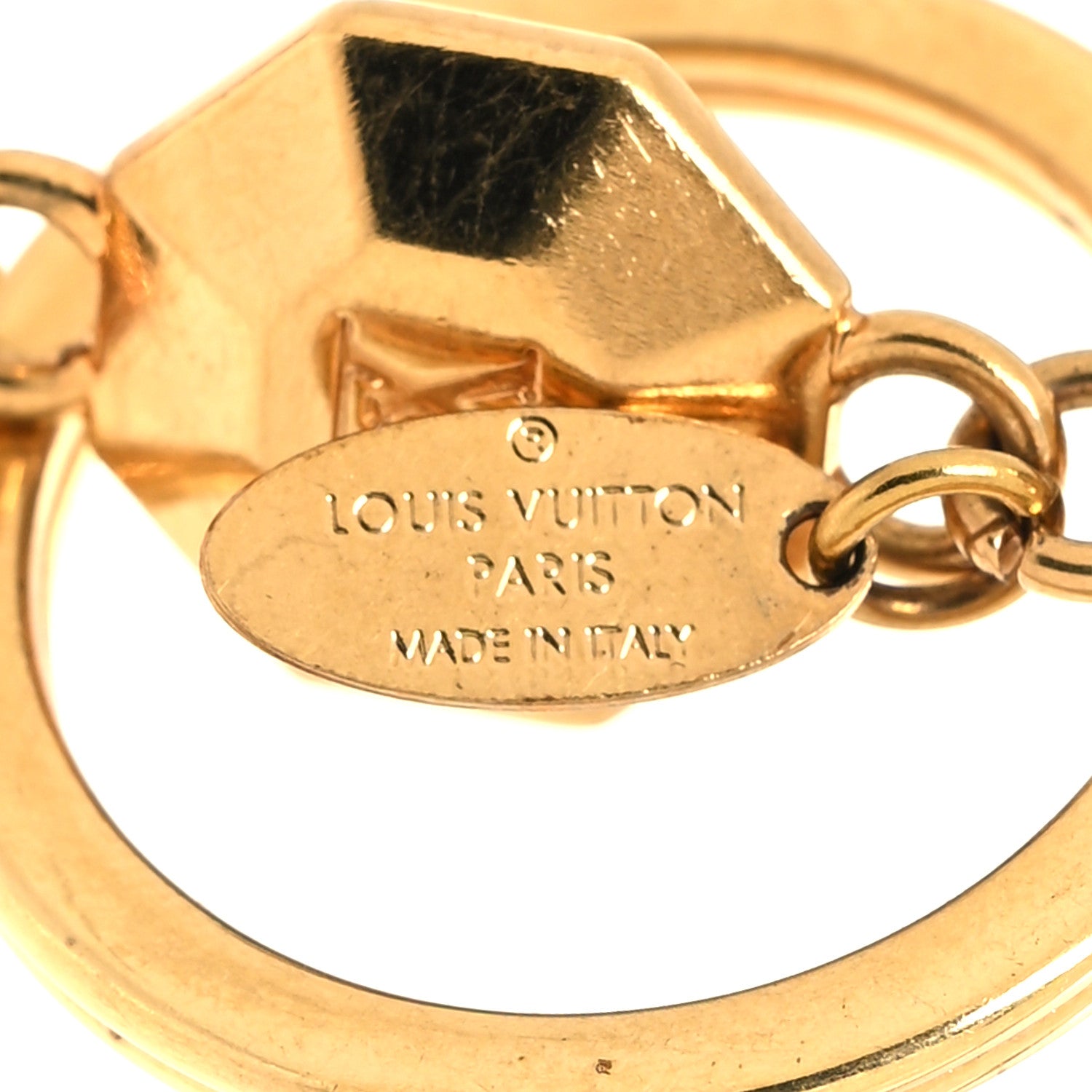 Louis Vuitton LV Facettes Bag Charm Key Holder Gold 3 of 4