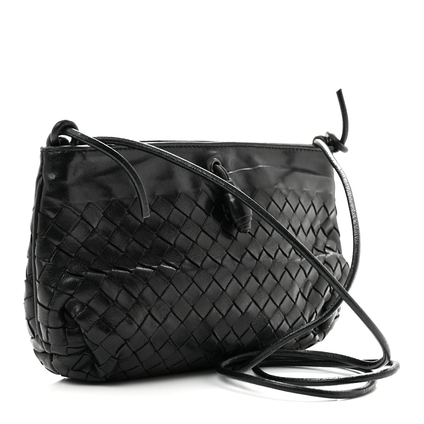 Nappa Intrecciato Mini Shoulder Bag Black
