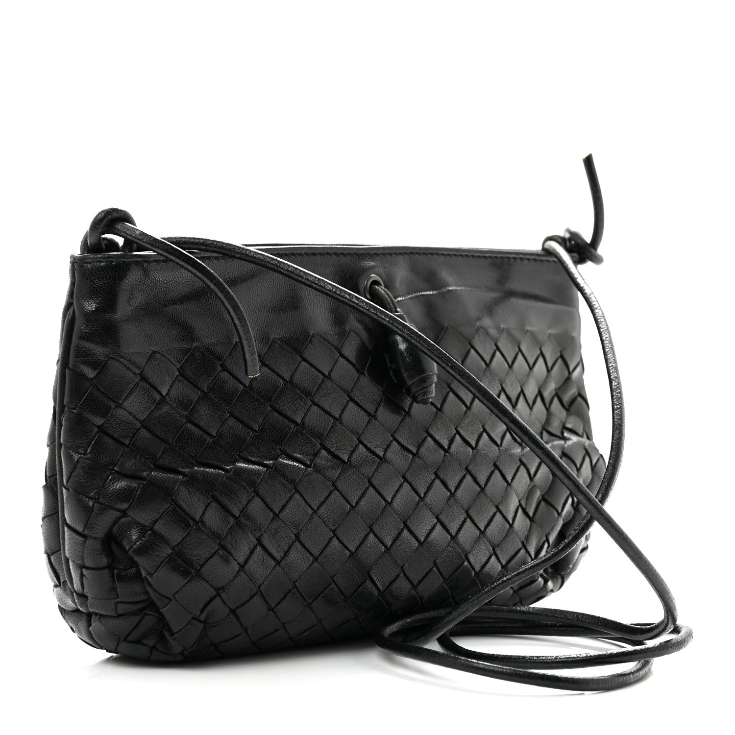 Bottega Veneta Nappa Intrecciato Mini Shoulder Bag Black 3 of 13