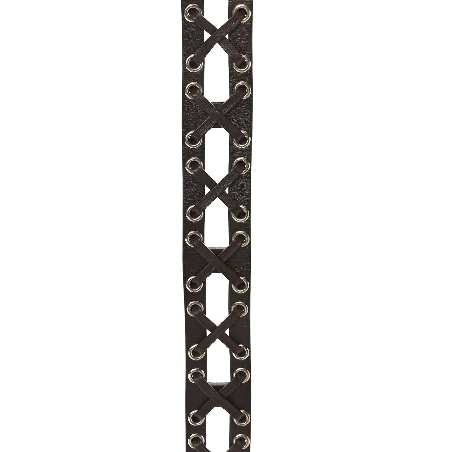 Calfskin Cross Stitch Grommet Belt 90 36 Brown