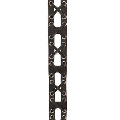 Chanel Calfskin Cross Stitch Grommet Belt 90 36 Brown 6 of 6