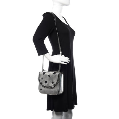 Stella McCartney Metallic Alter Nappa Medium Star Falabella Box Shoulder Bag Silver 2 of 16