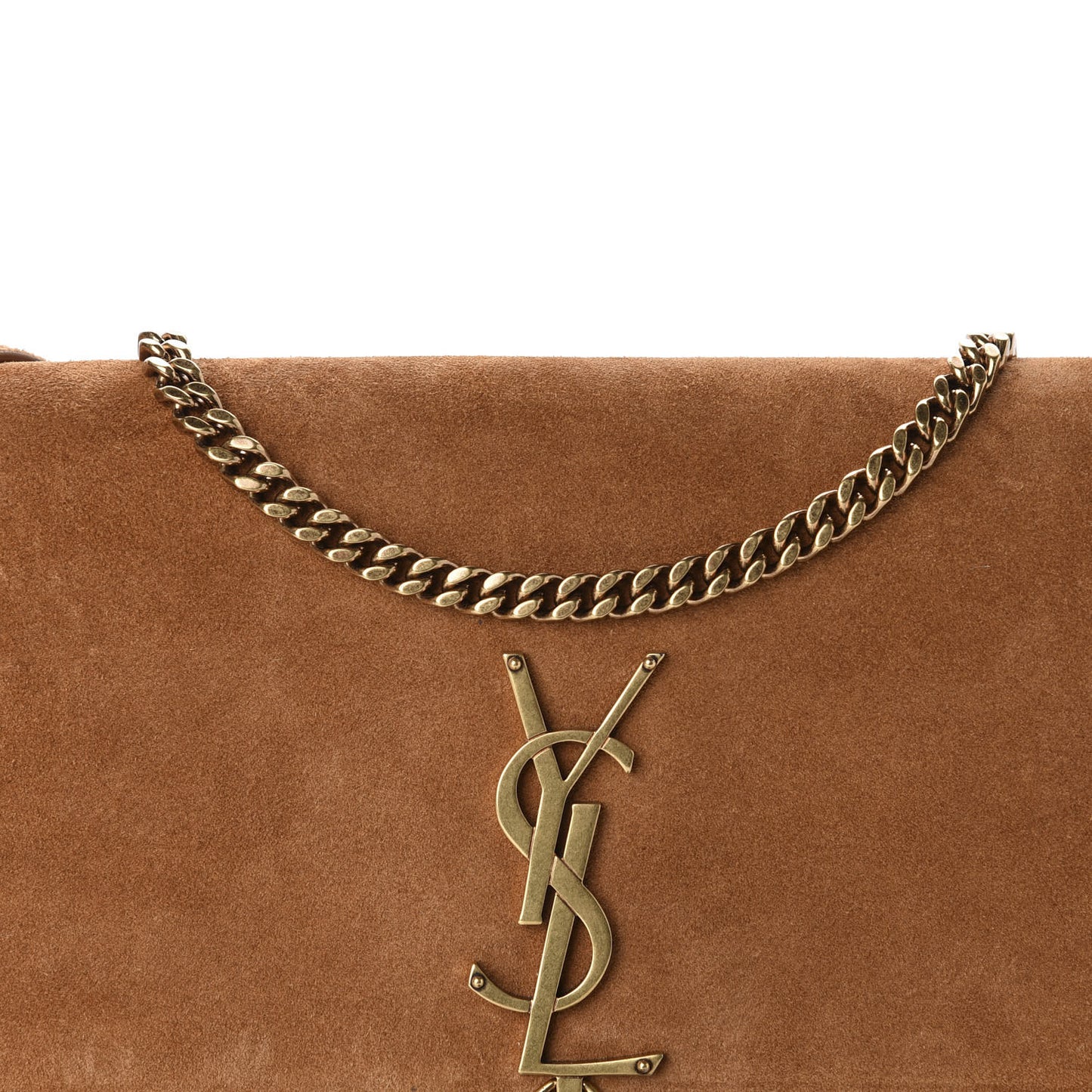 Suede Monogram Tassel Kate 99 Cinnamon