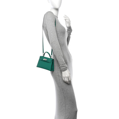 Hermes Epsom Mini Kelly Sellier 20 Vert Jade 2 of 11