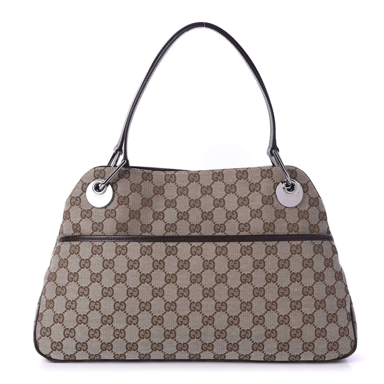 Gucci Monogram Medium Eclipse Shoulder Bag Dark Brown 1 of 10