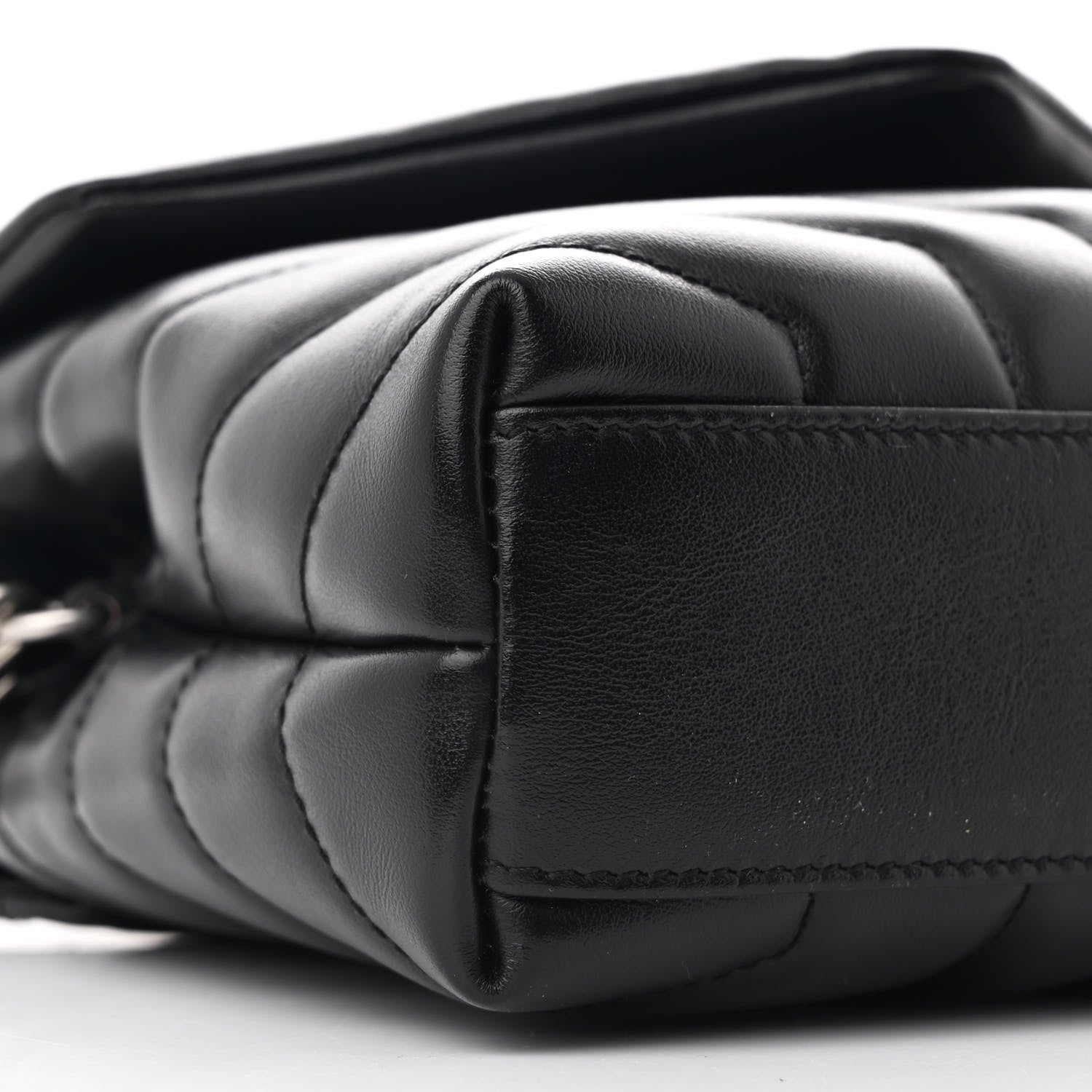 Saint Laurent Calfskin Y Quilted Monogram Toy Loulou Crossbody Bag Black 10 of 11