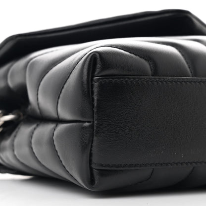 Saint Laurent Calfskin Y Quilted Monogram Toy Loulou Crossbody Bag Black 10 of 11