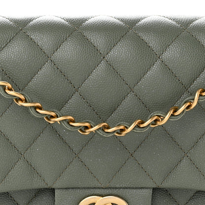 Chanel Iridescent Caviar Quilted Medium Double Flap Light Green 7 of 11