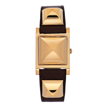 Hermes Stainless Steel Courchevel 23mm Medor Quartz Watch Havane 1 of 6