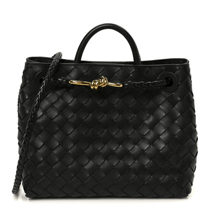 Bottega Veneta Nappa Intrecciato Small Andiamo Shoulder Bag Black 1 of 10