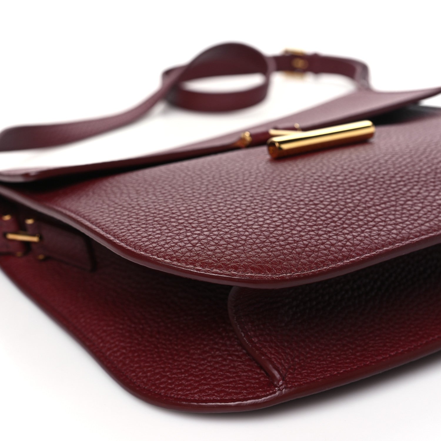 Tom Ford Grained Calfskin T Clasp Tara Crossbody Bag Cabernet 8 of 9