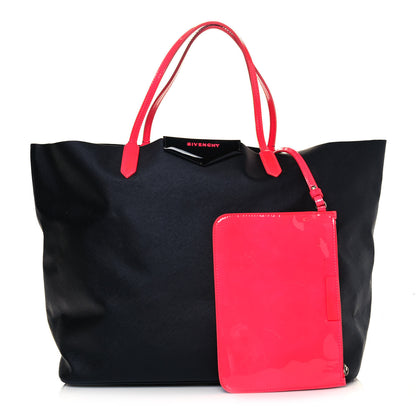 Givenchy Calfskin Large Antigona Tote Black Neon Pink 1 of 11