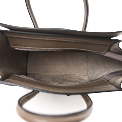 Celine Drummed Calfskin Nano Luggage Souris 5 of 10